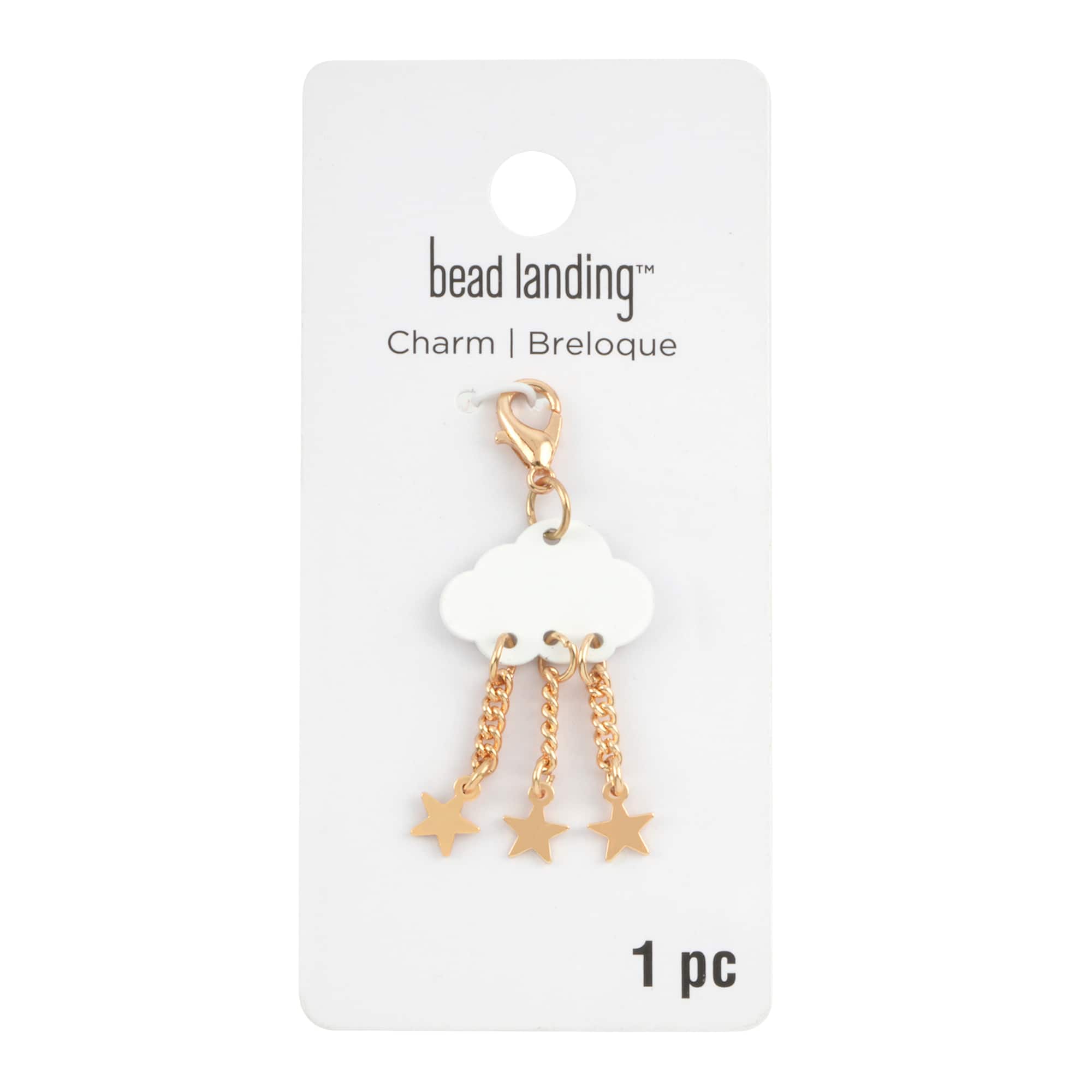 12 Pack: Cloud with Stars Charm by Bead Landing™